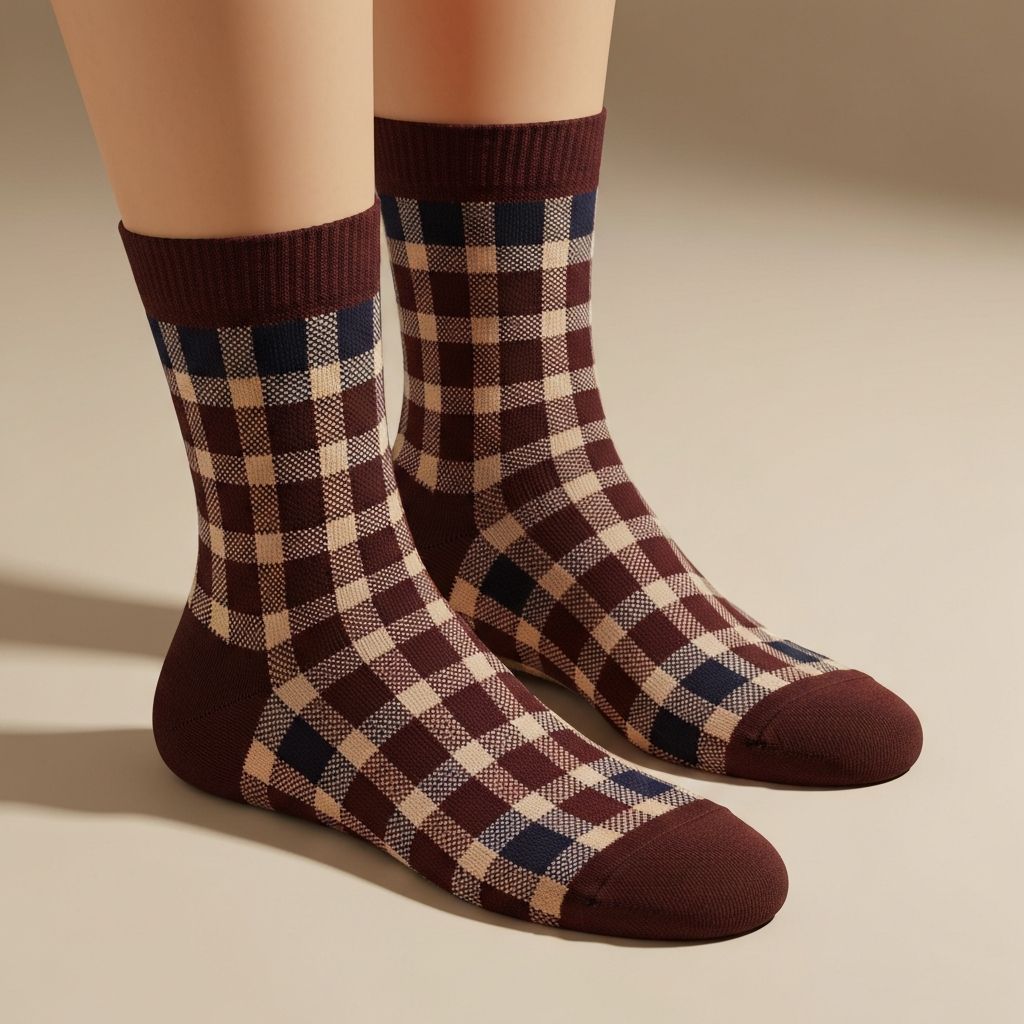 체크 비즈니스 양말