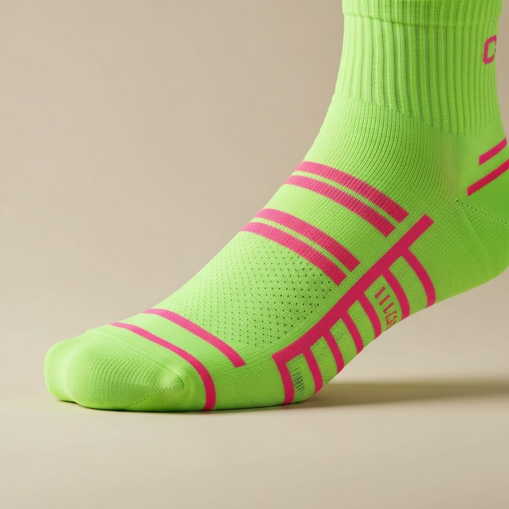 형광 런닝 양말